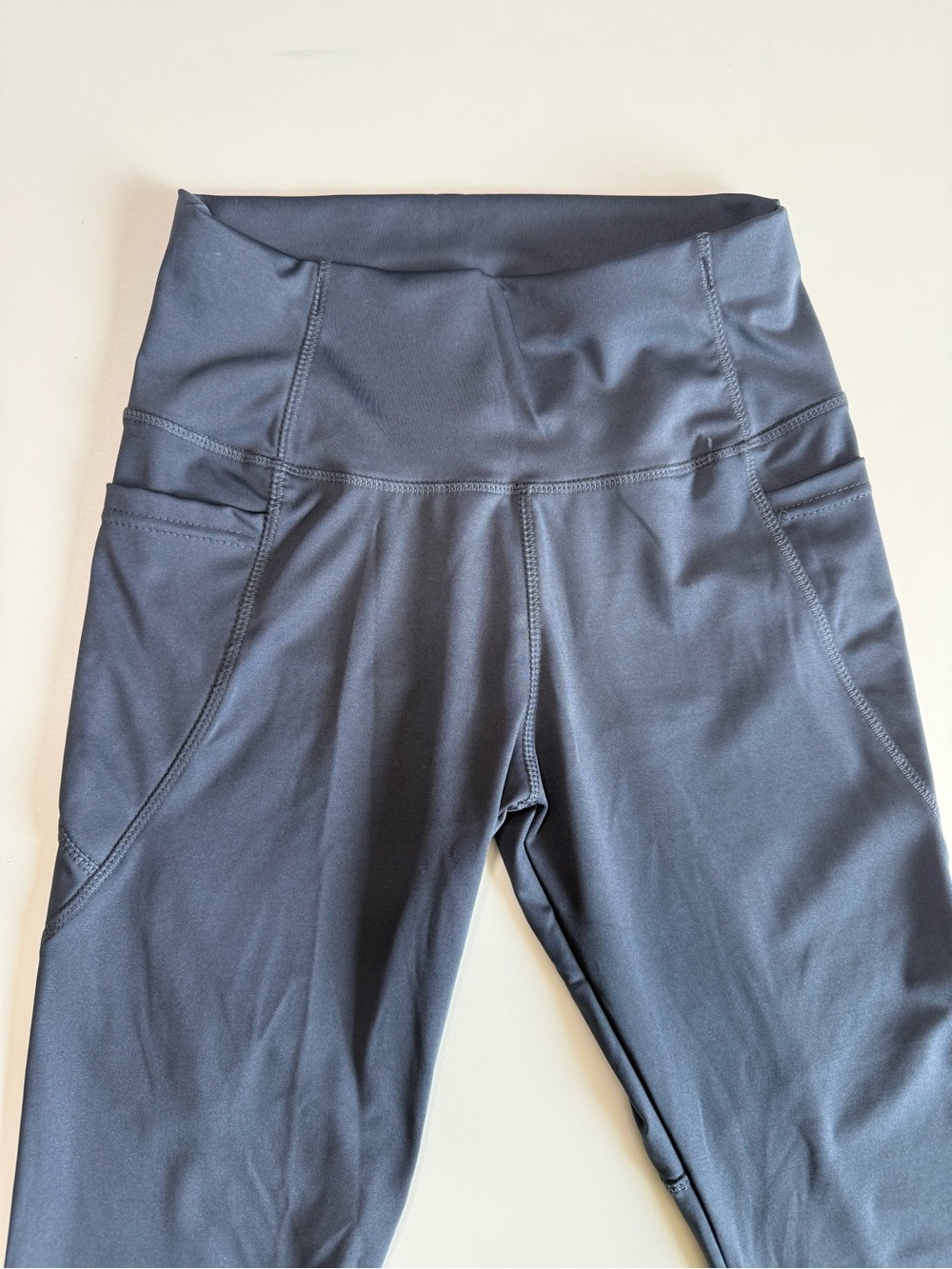 High-Waist Active Leggings in Charcoal Gray